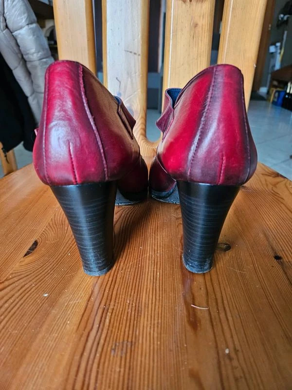 Red/burgundy Dorking slingback heels size 40 – photo 4